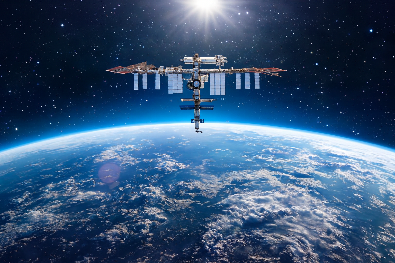 Mapa com marcador da ISS